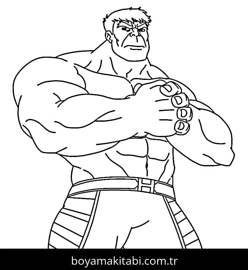 Hulk boyama sayfası – çocuk aktivitesi, PDF indir