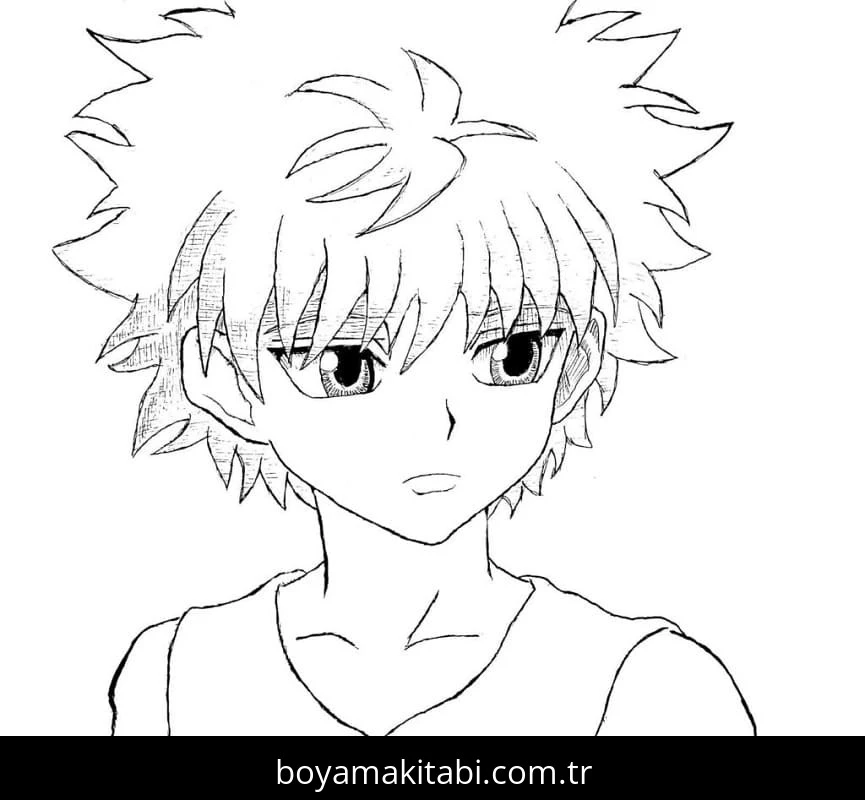 Hunter x Hunter boyama sayfası – çocuk aktivitesi, PDF indir