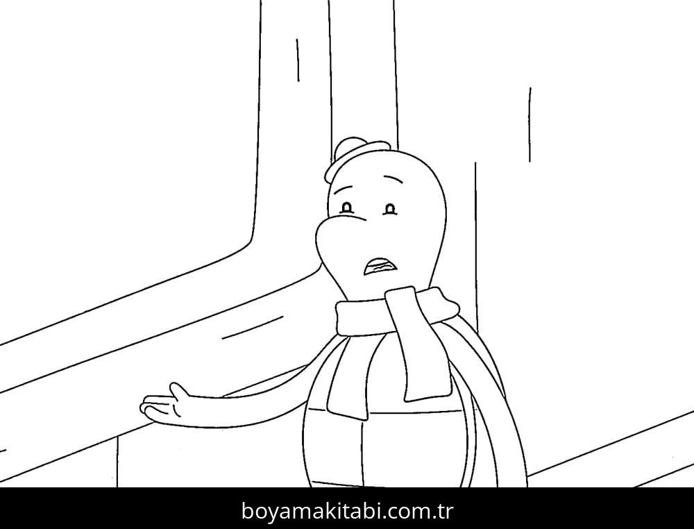 İbi boyama sayfası – basit çizim, kolay boyama