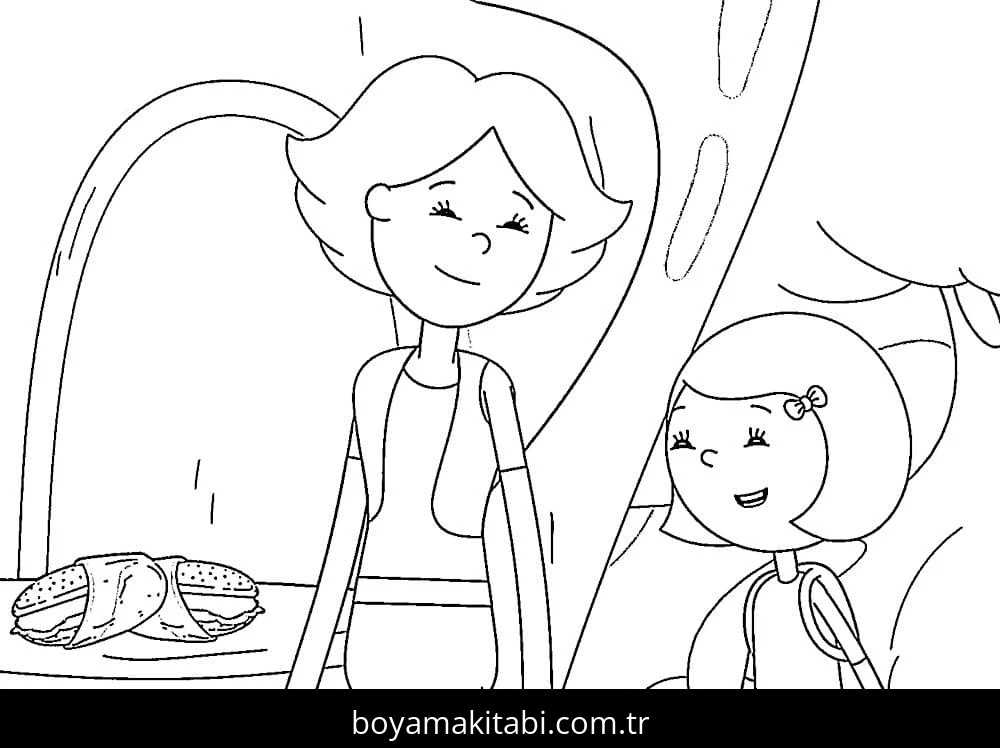 İbi boyama sayfası – renkli çizimler, okul öncesi