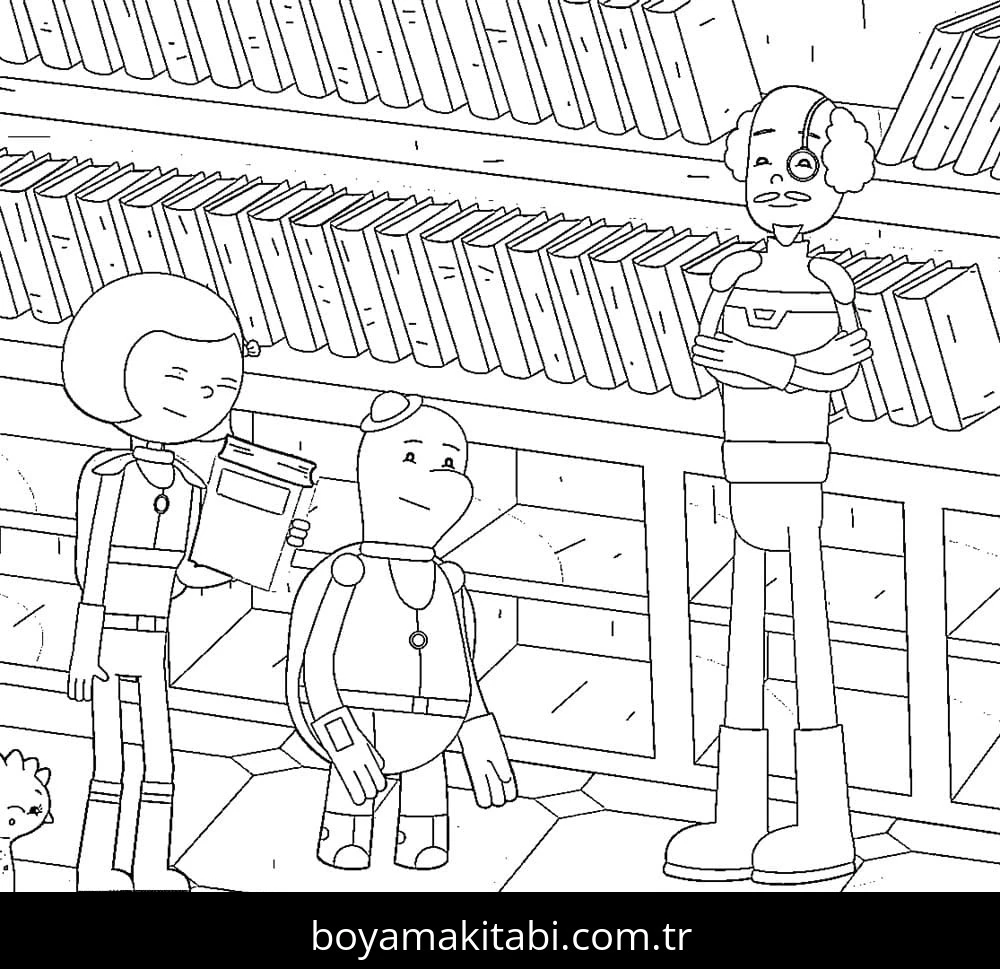 İbi boyama sayfası – çizgi film temalı, basit çizim