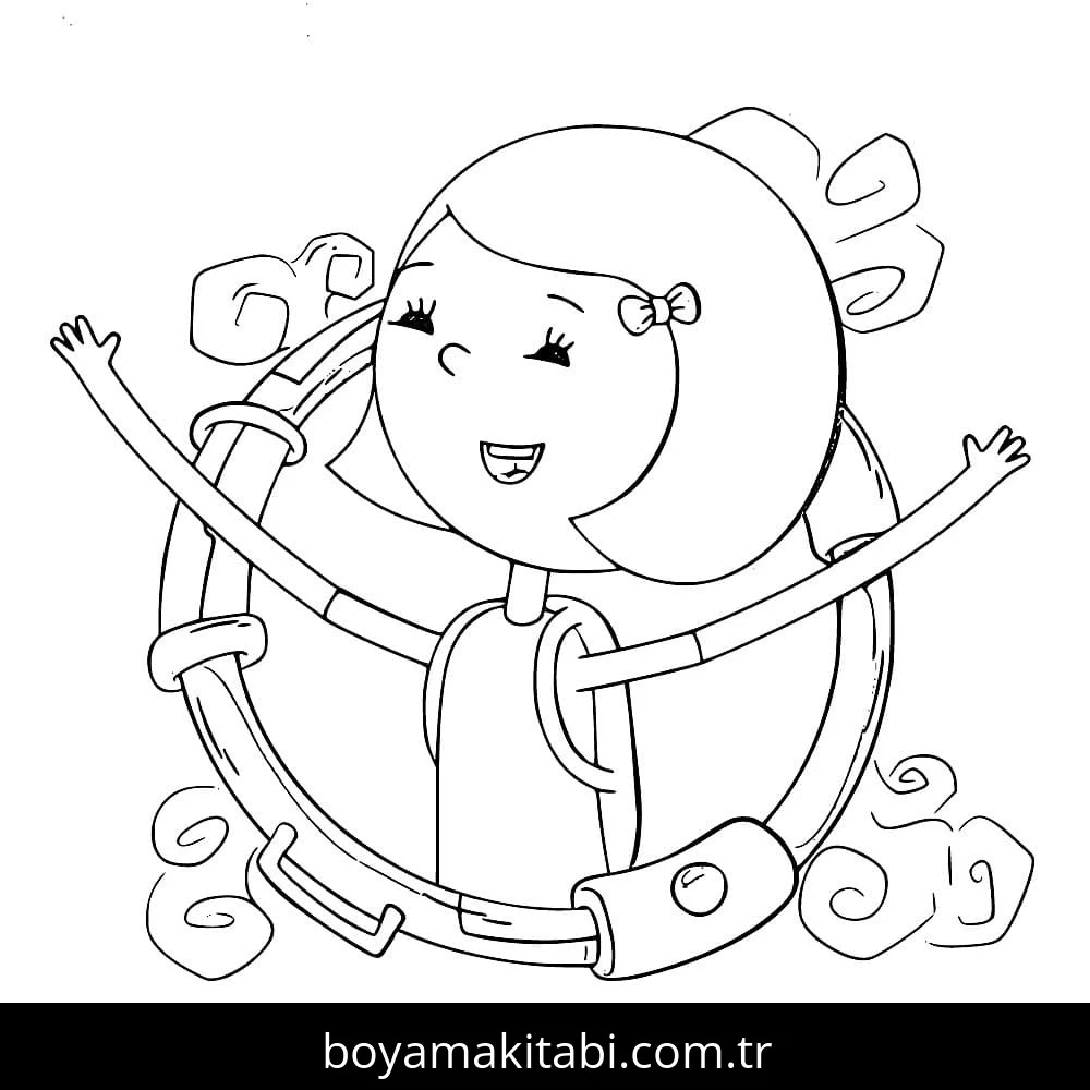 İbi boyama sayfası – basit çizim, kolay boyama