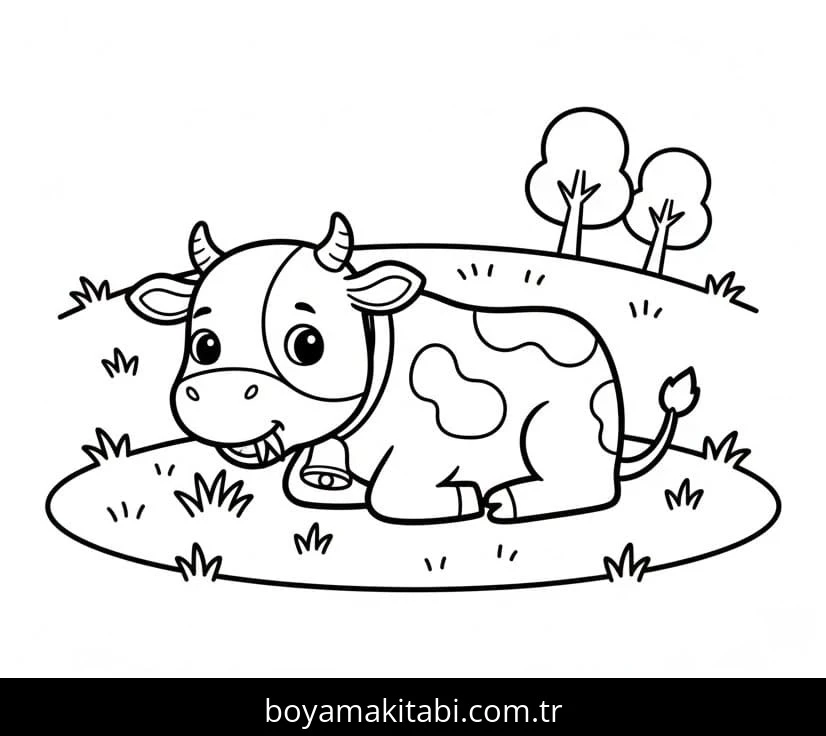 Inek boyama sayfası #85 – evde etkinlik, anaokulu etkinliği
