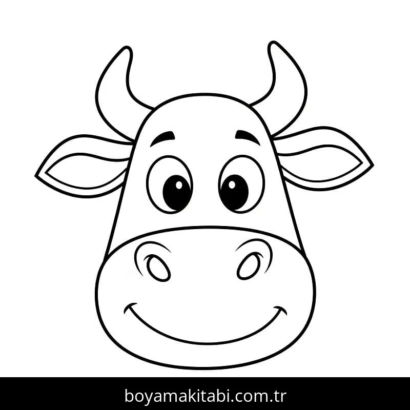 Inek boyama sayfası #116 – eğlenceli etkinlik, el becerilerini geliştirir