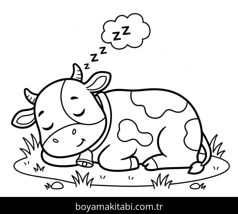 Inek boyama sayfası #118 – okul öncesi, evde etkinlik