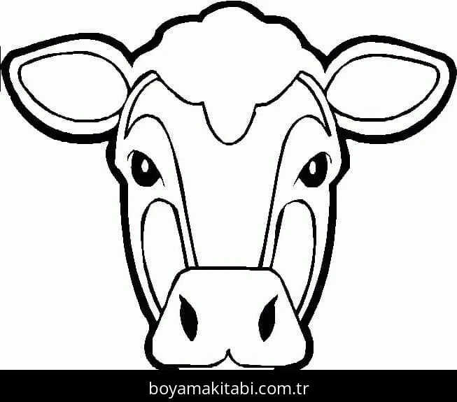 Inek boyama sayfası #120 – sevimli karakter, sanatsal çalışma