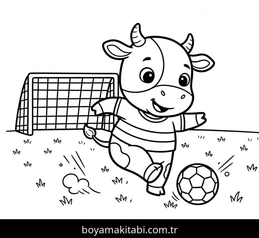 Inek boyama sayfası #124 – keyifli zaman, renkli çizimler