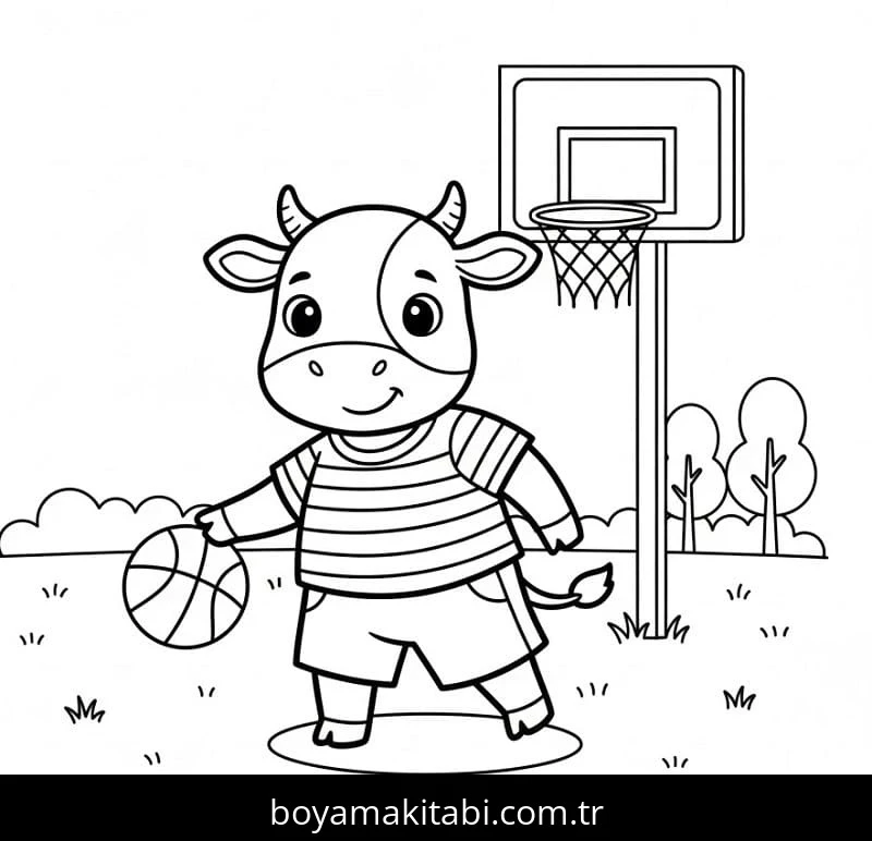 Inek boyama sayfası – ücretsiz yazdır, boyama etkinliği