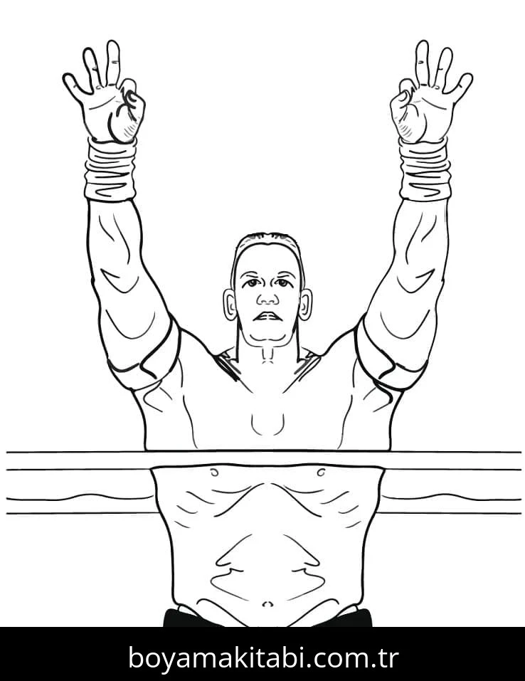 John Cena boyama sayfası – ücretsiz yazdır, boyama etkinliği