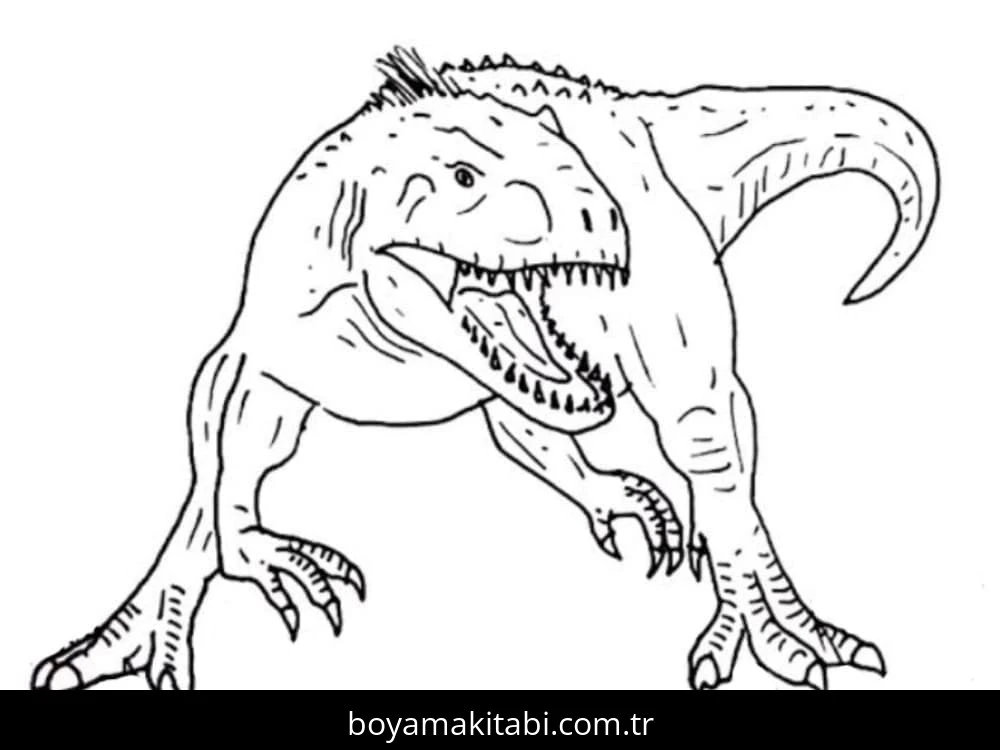 Jurassic World boyama sayfası – boyama etkinliği, çocuk aktivitesi