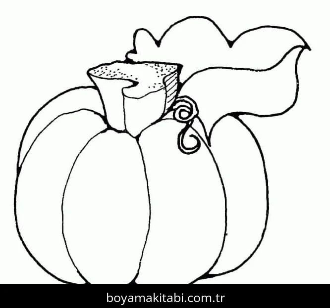 Kabak boyama sayfası – sevimli karakter, sanatsal çalışma