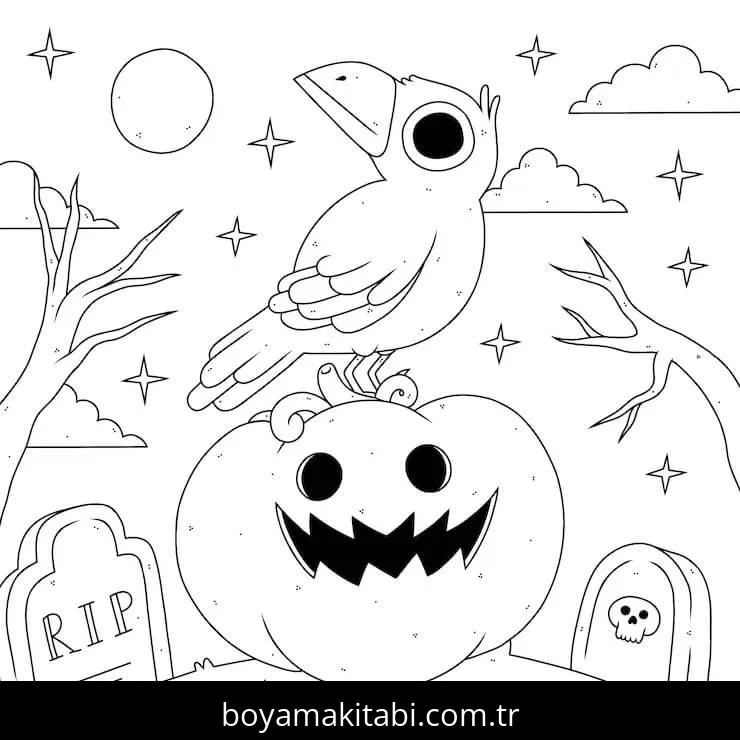Kabak boyama sayfası – eğlenceli etkinlik, el becerilerini geliştirir