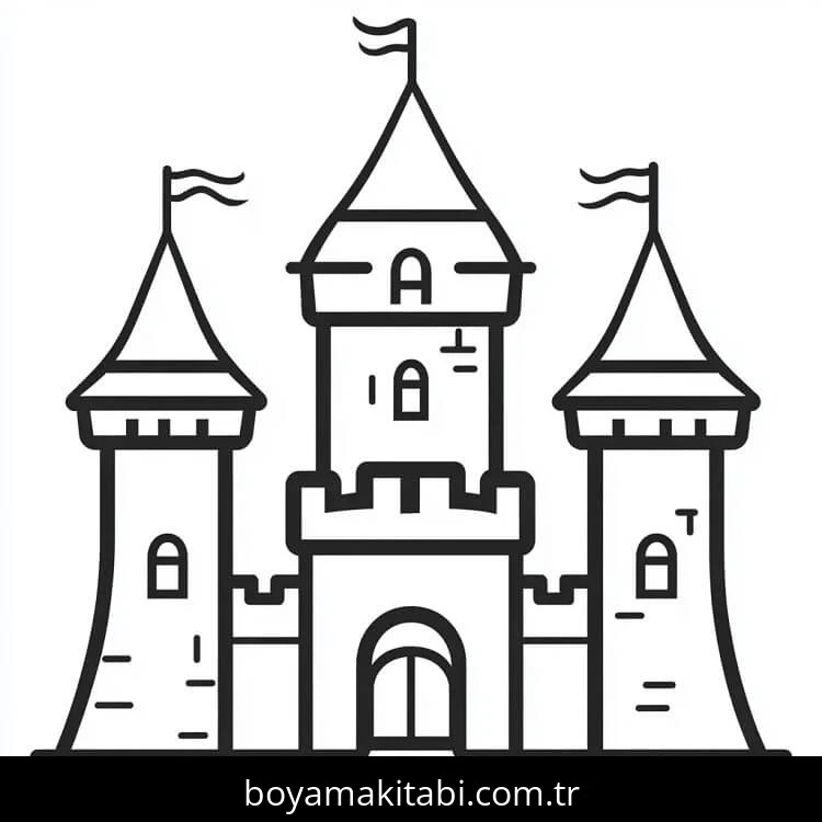Kale boyama sayfası #83 – el becerilerini geliştirir, boyama çalışması