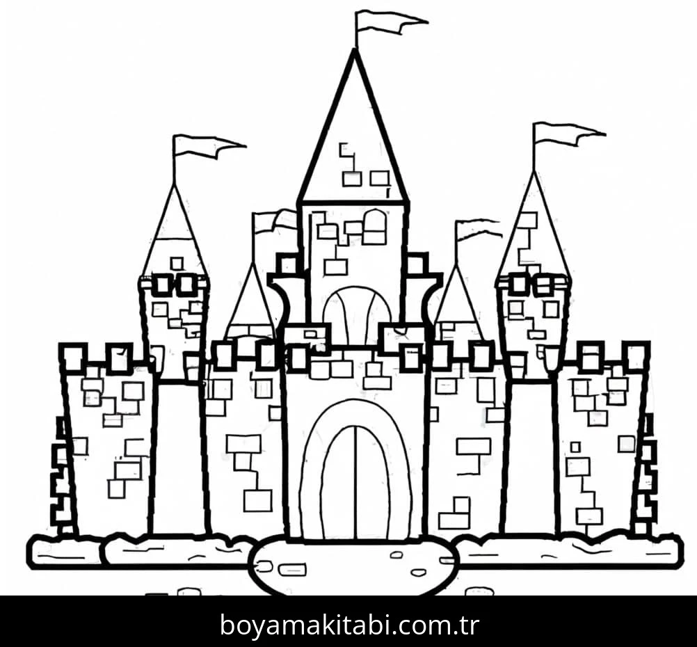 Kale boyama sayfası #94 – aile ile vakit geçirme, renk bilgisini öğretir
