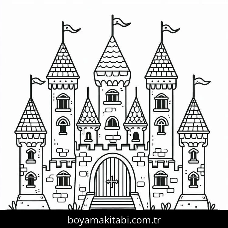 Kale boyama sayfası #114 – çocuklar için, çizgi film temalı