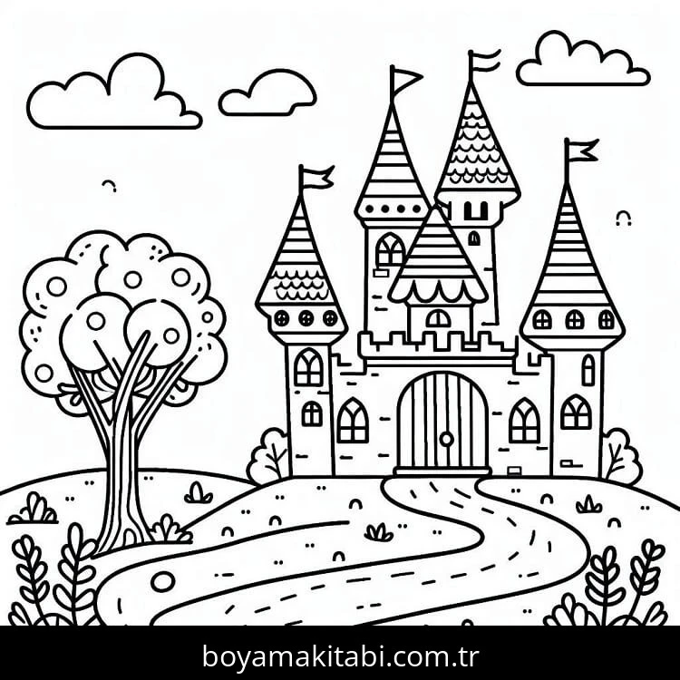 Kale boyama sayfası #116 – eğlenceli etkinlik, el becerilerini geliştirir