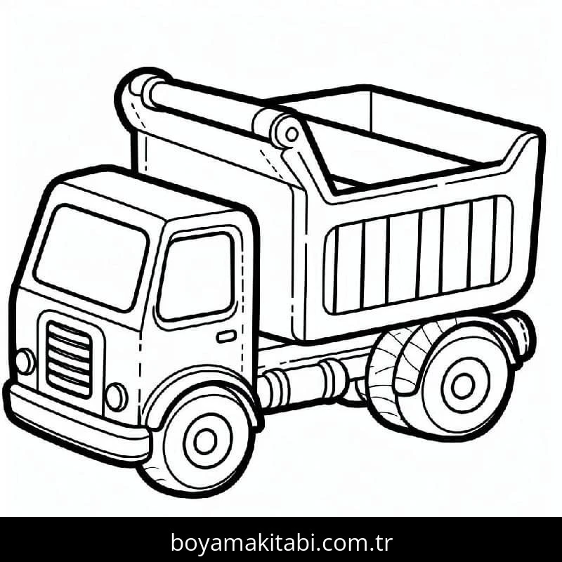 Kamyon boyama sayfası – ücretsiz yazdır, boyama etkinliği