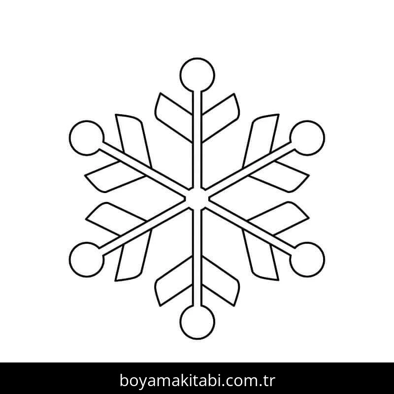 Kar Tanesi boyama sayfası – keyifli zaman, renkli çizimler