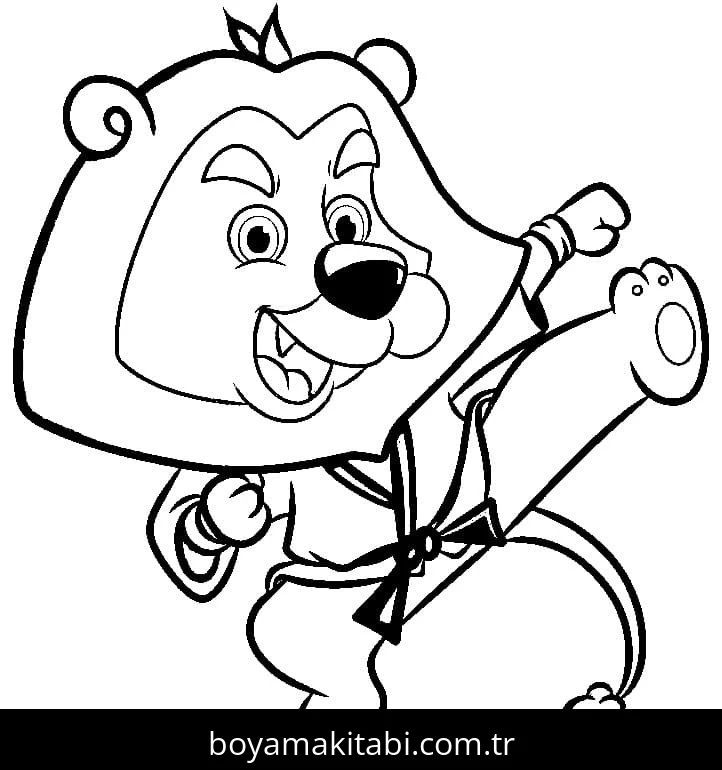 Karate boyama sayfası – boyama çalışması, yaratıcılığı geliştirir
