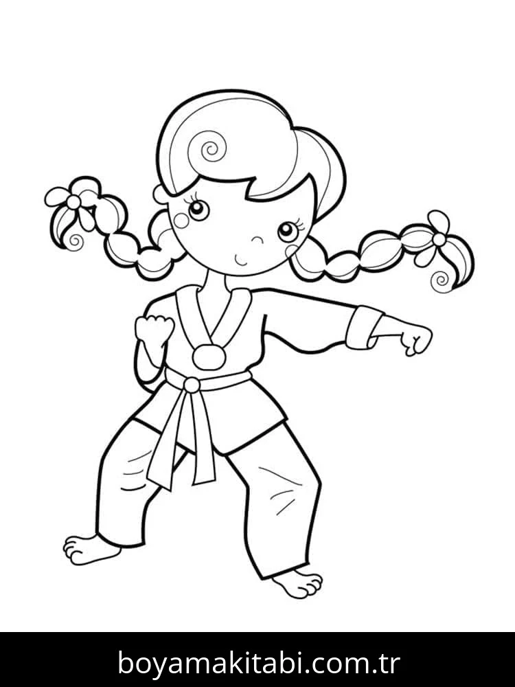 Karate boyama sayfası – ücretsiz yazdır, boyama etkinliği