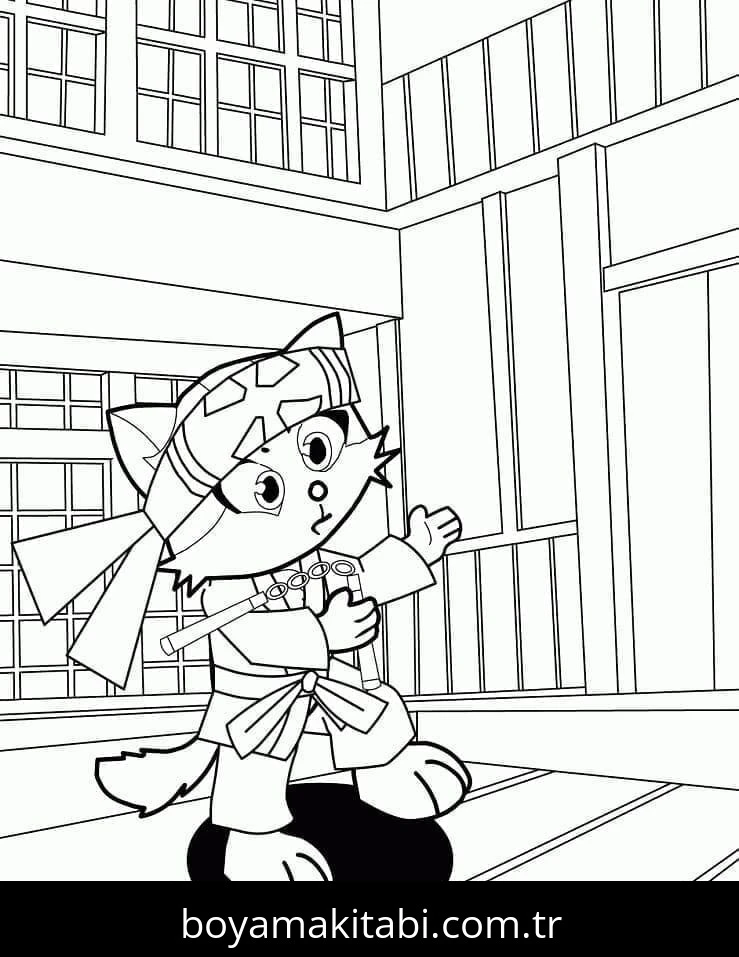 Karate boyama sayfası – kolay boyama, eğitici aktivite