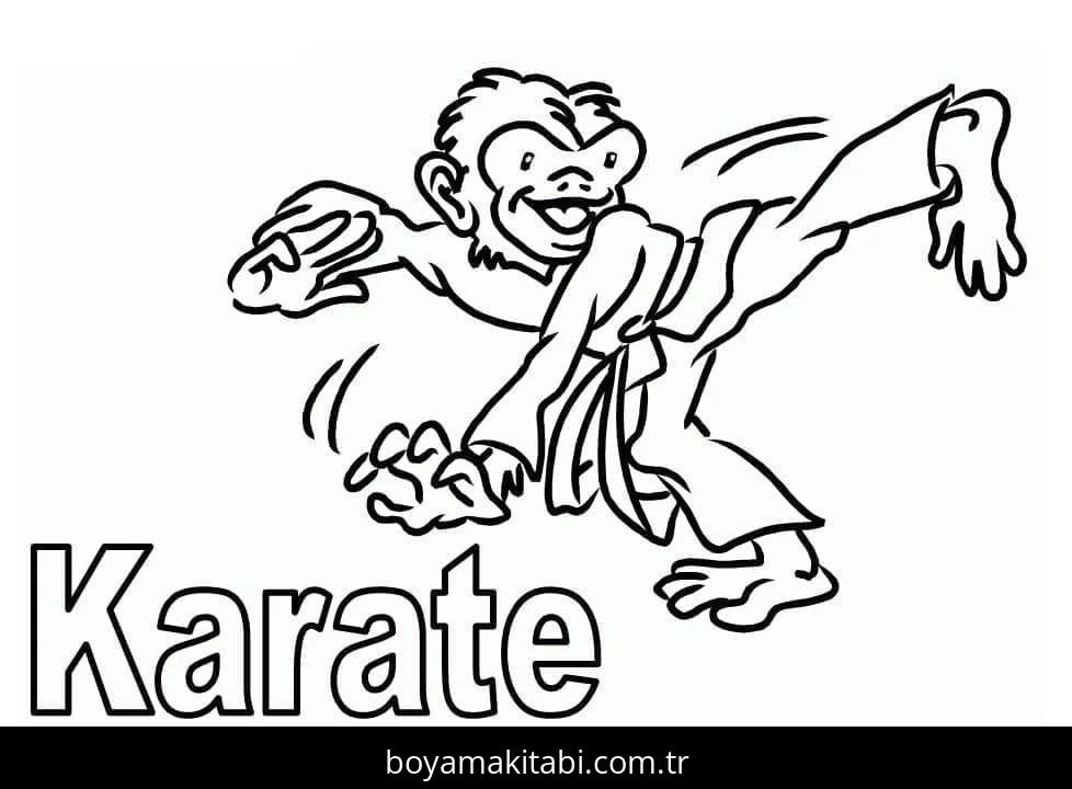 Karate boyama sayfası – ücretsiz yazdır, boyama etkinliği