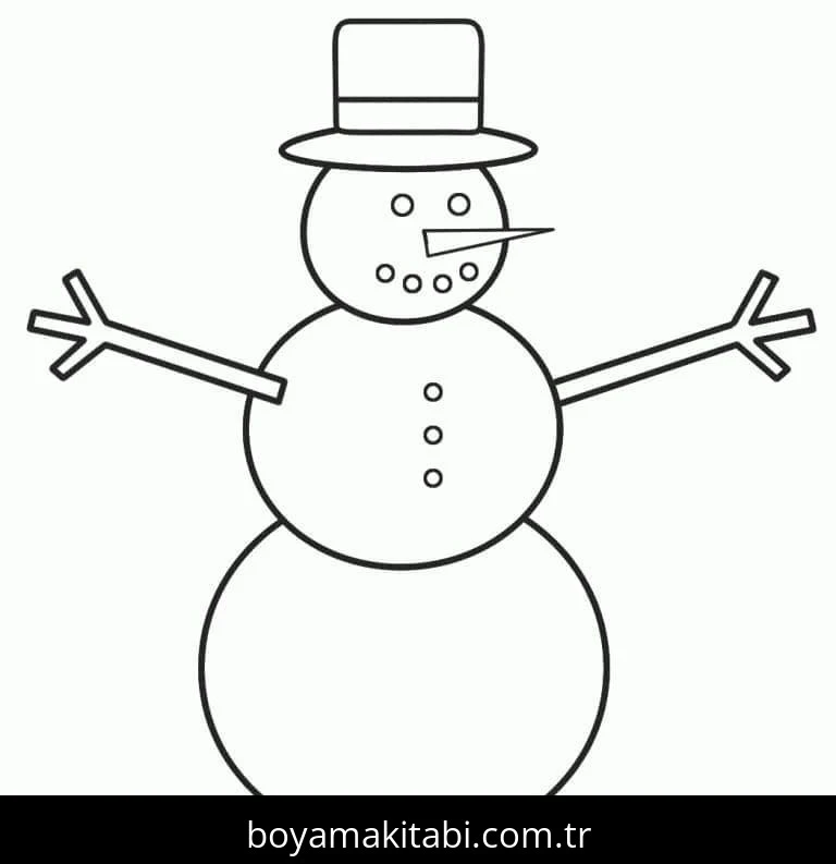 Kardan Adam boyama sayfası #134 – evde etkinlik, anaokulu etkinliği