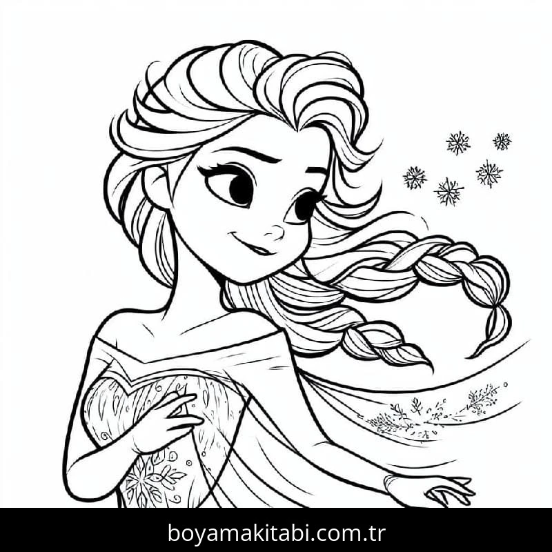 Frozen (Karlar Ülkesi) boyama sayfası – çocuklar için, çizgi film temalı