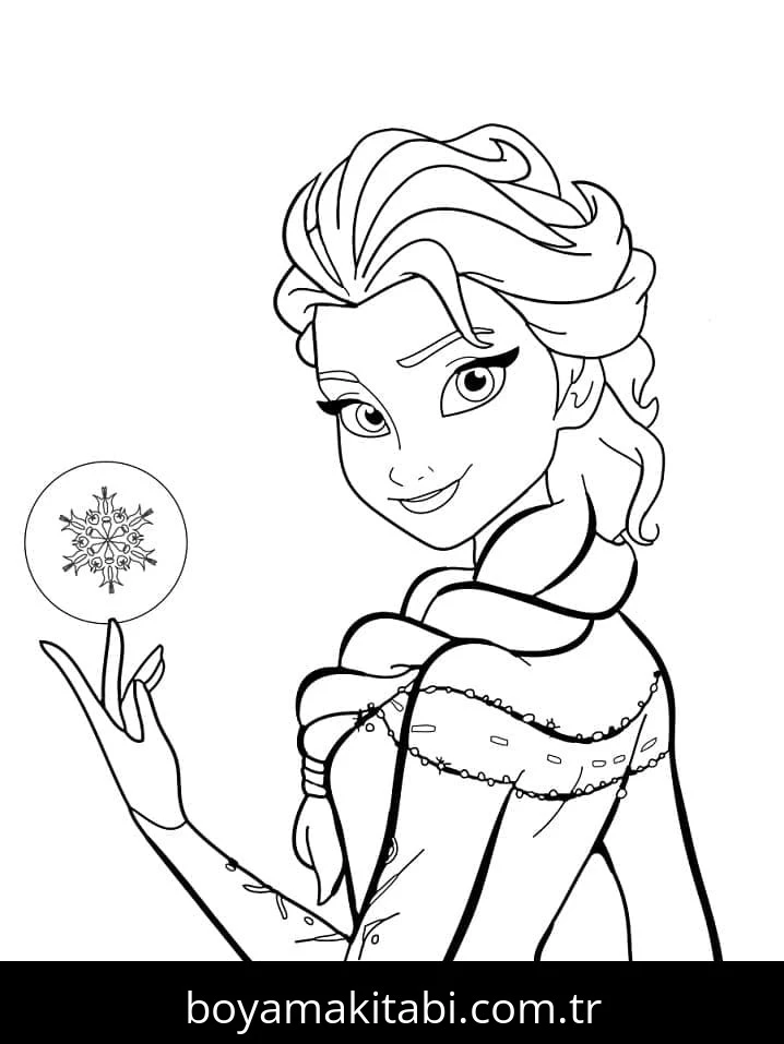 Frozen (Karlar Ülkesi) boyama sayfası – eğitici aktivite, yaratıcılık