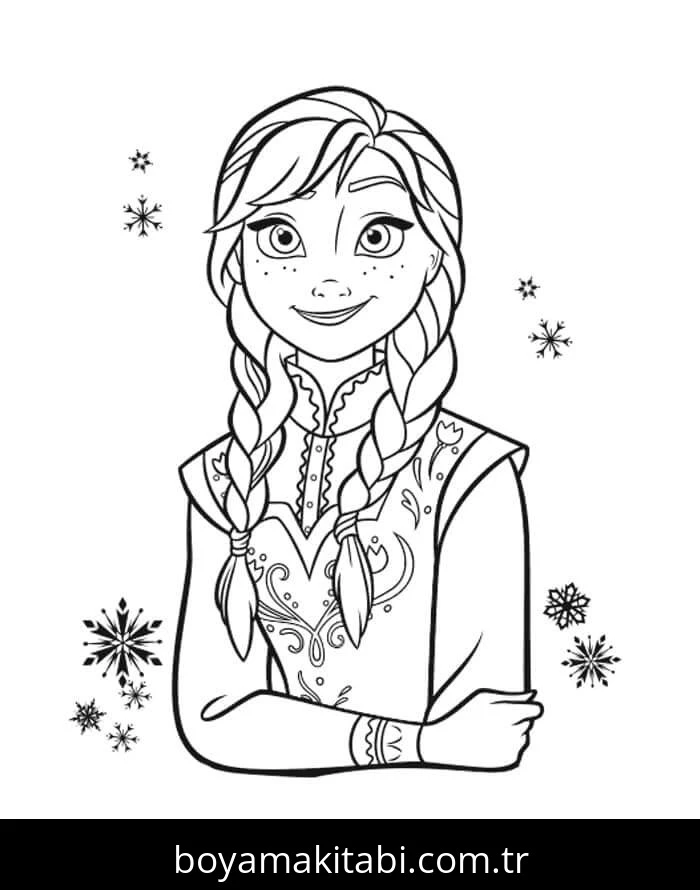Frozen (Karlar Ülkesi) boyama sayfası – el becerilerini geliştirir, boyama çalışması