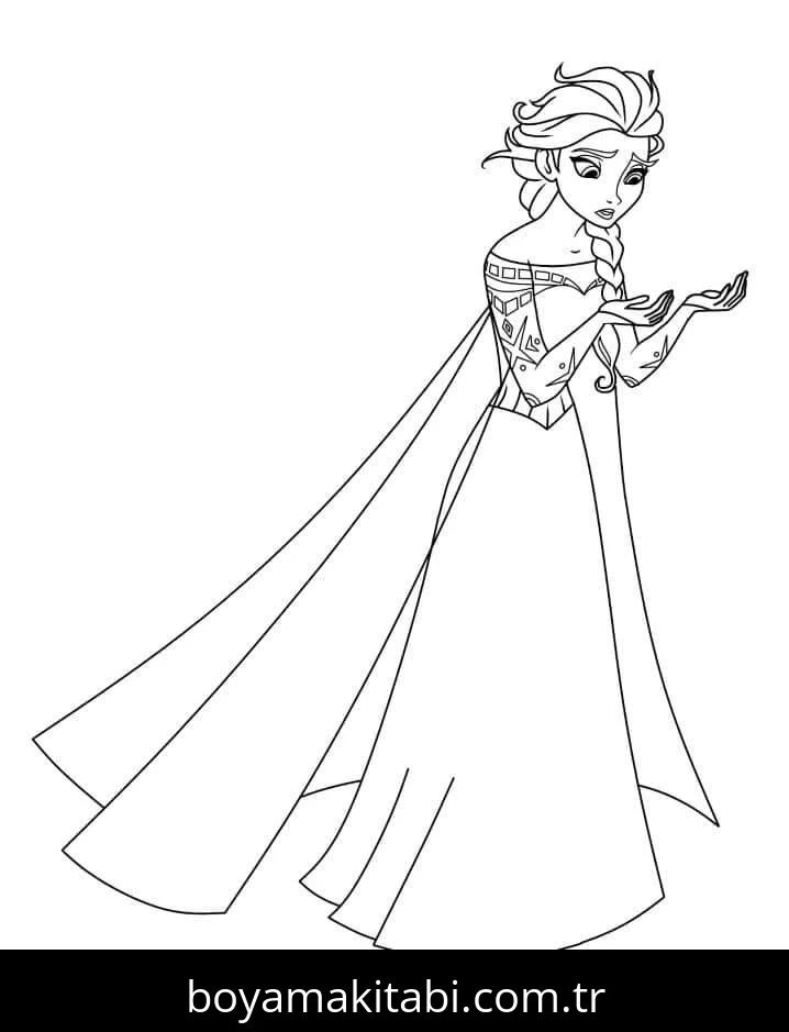 Frozen (Karlar Ülkesi) boyama sayfası – çocuk aktivitesi, PDF indir