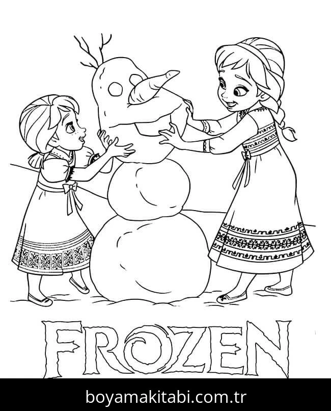 Frozen (Karlar Ülkesi) boyama sayfası – yaratıcılık, eğlenceli etkinlik