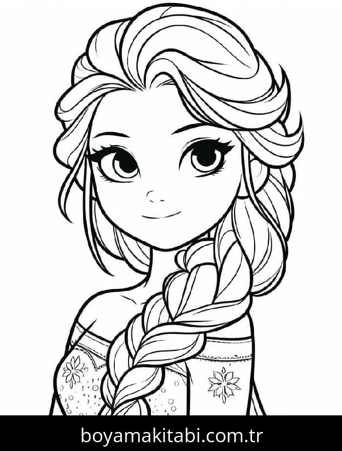 Frozen (Karlar Ülkesi) boyama sayfası – eğlenceli etkinlik, el becerilerini geliştirir