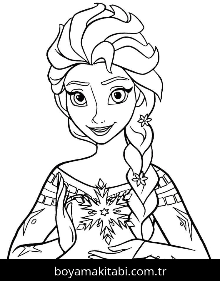 Frozen (Karlar Ülkesi) boyama sayfası – okul öncesi, evde etkinlik