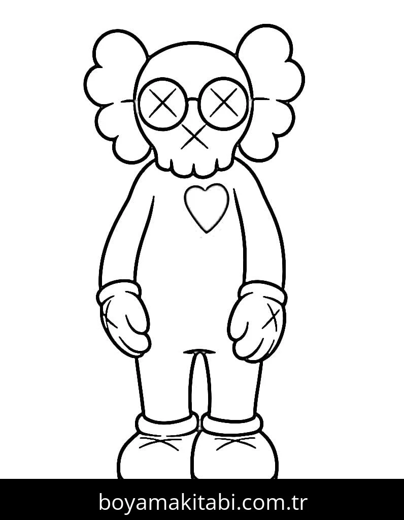 Kaws boyama sayfası – yaratıcılık, eğlenceli etkinlik