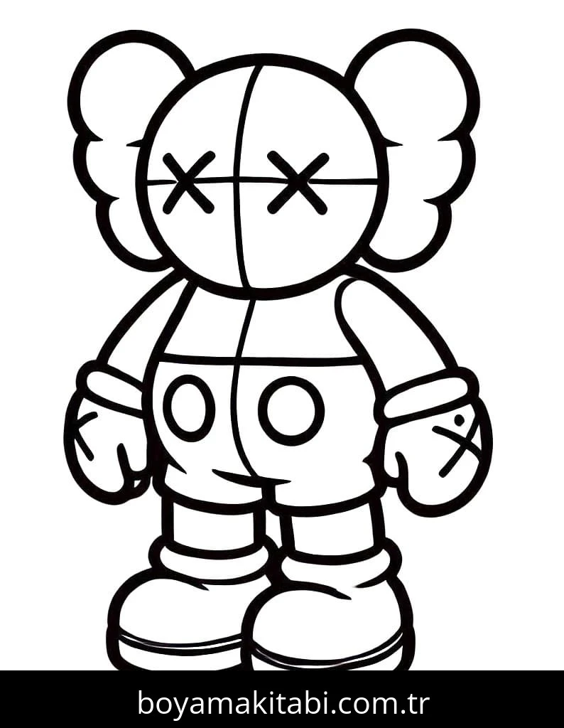 Kaws boyama sayfası – yaratıcılık, eğlenceli etkinlik