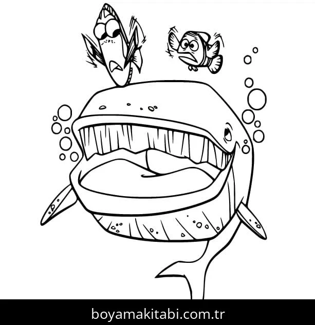 Kayıp Balık Nemo boyama sayfası – sanatsal çalışma, çocuklar için