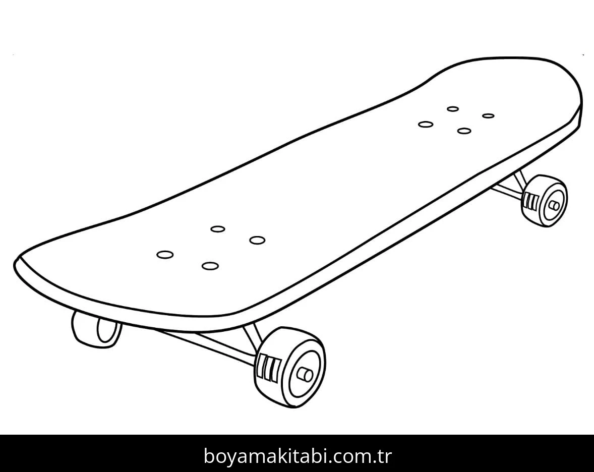 Kaykay boyama sayfası – boyama çalışması, yaratıcılığı geliştirir