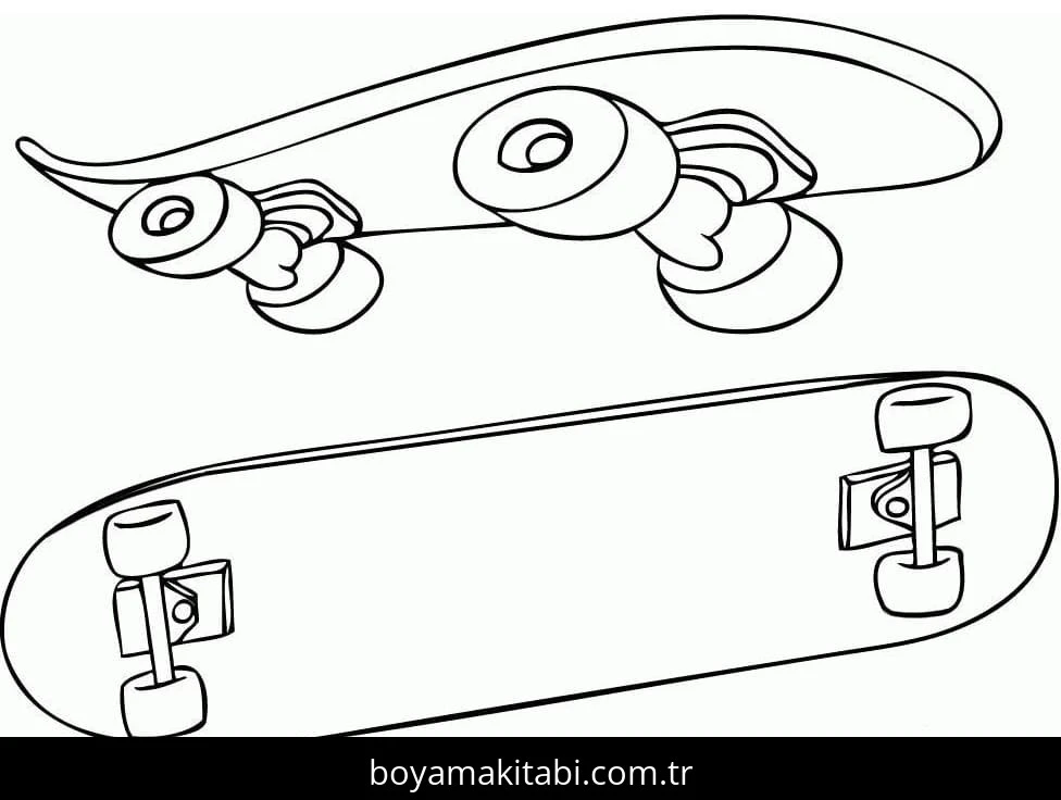 Kaykay boyama sayfası – yaratıcılık, eğlenceli etkinlik