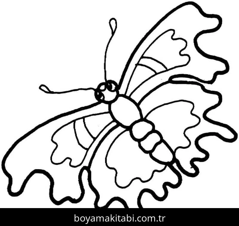 Kelebek boyama sayfası – yaratıcılık, eğlenceli etkinlik