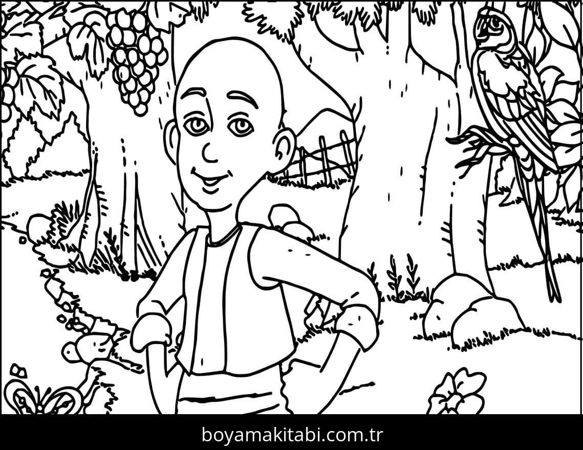 Keloğlan Masalları boyama sayfası – okul öncesi, evde etkinlik
