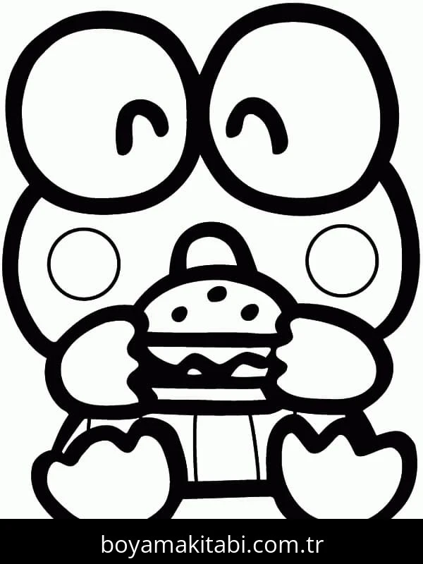 Keroppi boyama sayfası – evde etkinlik, ücretsiz yazdır