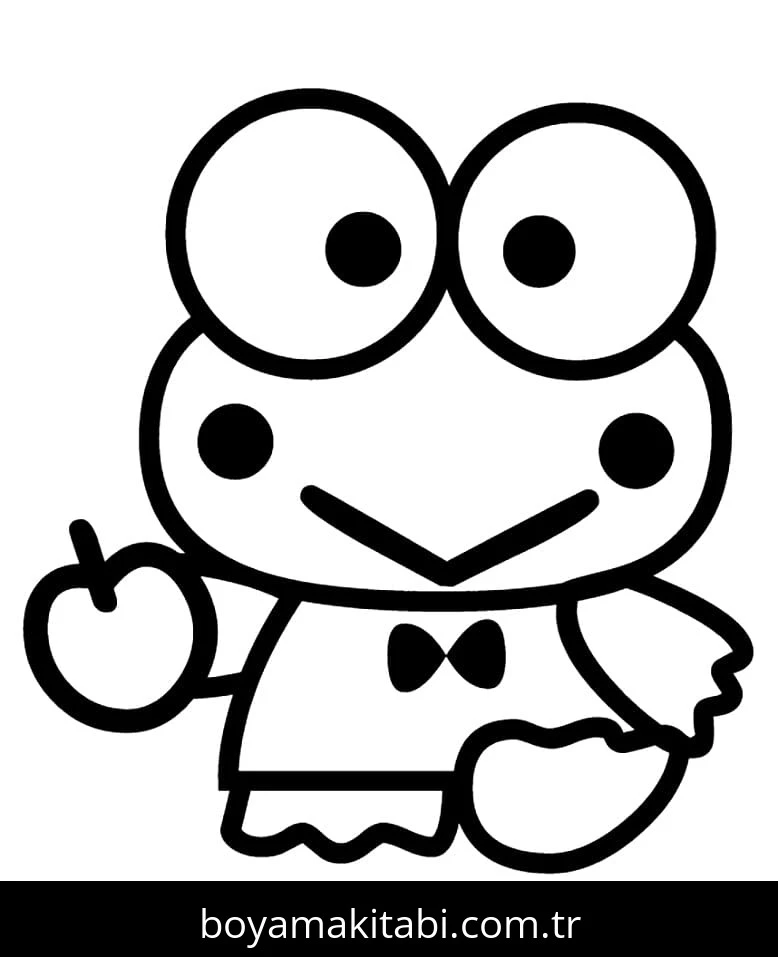 Keroppi boyama sayfası – boyama etkinliği, çocuk aktivitesi
