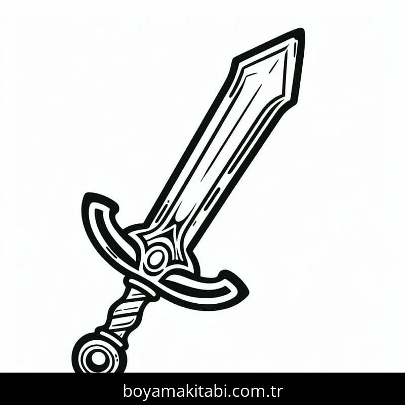Kılıç boyama sayfası #75 – ekran süresine alternatif, çocuklarla kaliteli zaman