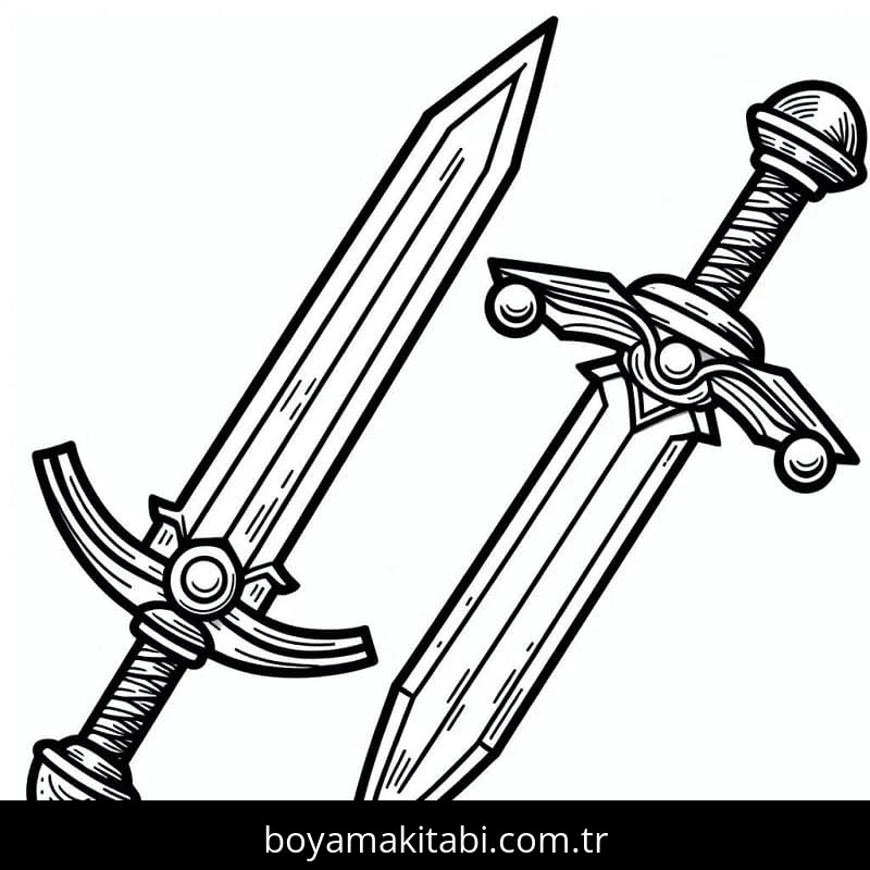 Kılıç boyama sayfası #91 – boyama etkinliği, çocuk aktivitesi