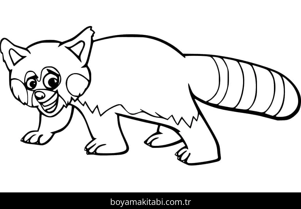 Kırmızı Panda boyama sayfası – yaratıcılığı geliştirir, keyifli zaman