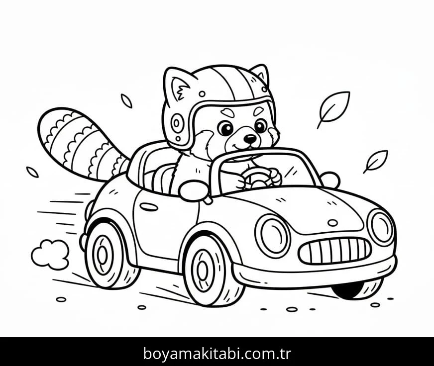 Kırmızı Panda boyama sayfası – eğlenceli etkinlik, el becerilerini geliştirir