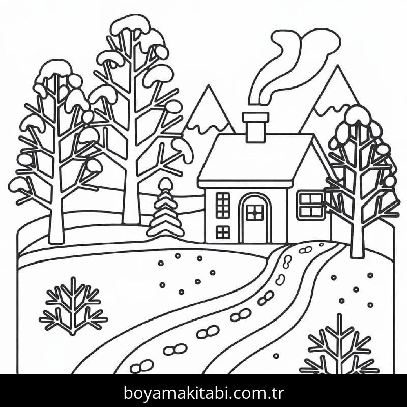 Kış Mevsimi Boyama