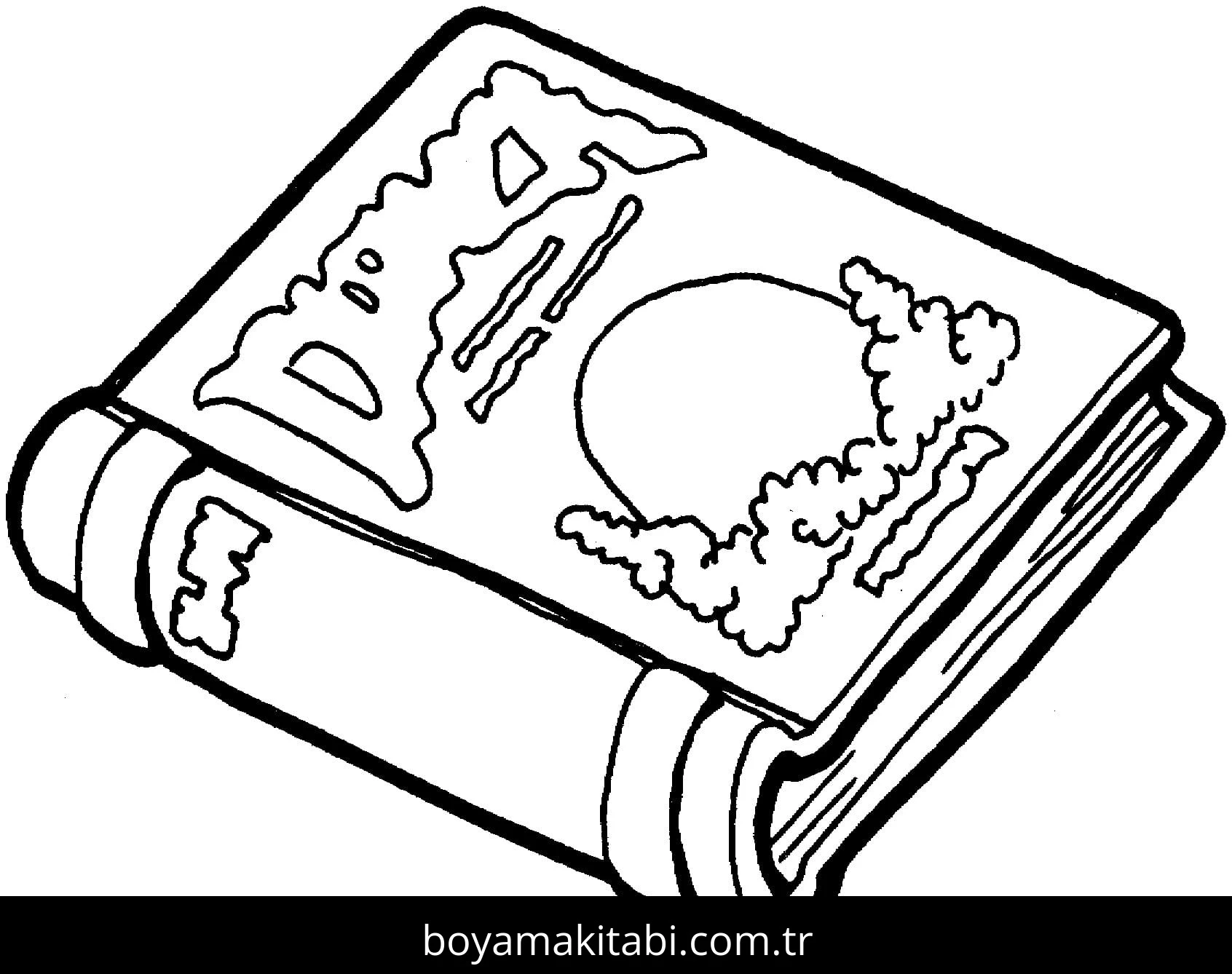 Kitap boyama sayfası – çizgi film temalı, basit çizim