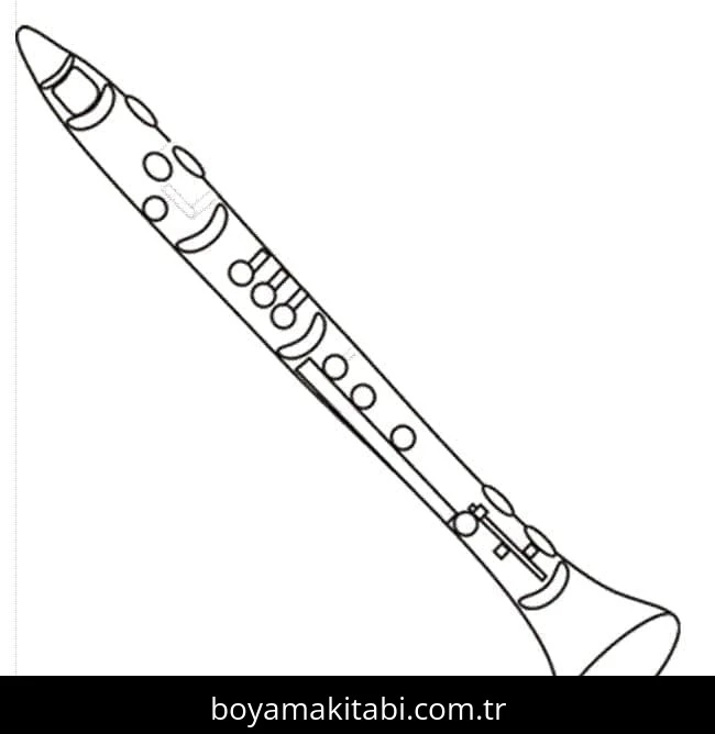 Klarnet boyama sayfası – ücretsiz yazdır, boyama etkinliği